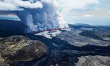 Spleetvulkaan op IJsland blijft doorgaan met het spuiten van lava