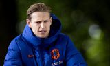 Frenkie de Jong tijdens een trainingssessie van het Nederlands elftal op de KNVB Campus in Zeist,