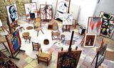 Het atelier van Joan Miró in Palma de Mallorca ziet er nog precies zo uit zoals hij het achterliet bij zijn dood in 1983.