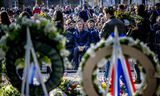 Minister-president Mark Rutte tijdens de Nationale Holocaust Herdenking bij het Spiegelmonument ‘Nooit meer Auschwitz’ in het Wertheimpark te Amstrerdam. 