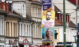 Verkiezingsposters in Potsdam waar deze zondag verkiezingen zijn voor het deelstaatparlement van Brandenburg die met spanning tegemoet worden gezien.Foto Liesa Johannssen/Reuters 