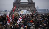 Demonstratie tegen de strenge Franse immigratiewet, eerder deze week. 