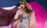 Taylor Swift tijdens een optreden in Lissabon, eerder dit jaar. Swift plaatste op Instagram een steunbetuiging aan de Democratische kandidaat Kamala Harris. Foto Andre Dias Nobre/AFP