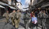 Israëlische militairen patrouilleren deze dinsdag in Jeruzalem. 