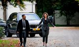 Dilan Yesilgoz (VVD) arriveert bij het Catshuis voor overleg met premier Dick Schoof en de coalitiepartijen over de asielmaatregelen. 