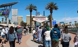 Gokstad Las Vegas in Nevada, een swing state waar zowel Trump als Harris kans maakt om in november te winnen.  Foto Daniel Scharinger/Imago via Reuters 