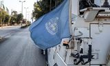 Een VN-patrouille eerder deze week in Marjayoun, in het zuiden van Libanon. De vredesmissie Unifil is al sinds 1978 in Libanon.   Foto AFP 