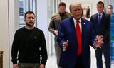 De Oekraïense president Volodymyr Zelensky ontmoette vrijdag in de Trump Tower in New York de ex-president en mogelijke volgende Amerikaanse president Donald Trump. 