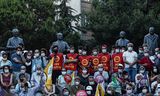 Aanhangers van de Koerdische partij HDP tijdens een demonstratie, juni vorig jaar in Istanbul, tegen de arrestatie van HDP-parlementariërs.