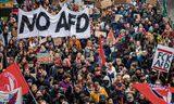 Protest tegen AfD in Ulm, Duitsland, begin oktober.