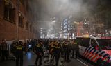 In de aanloop naar de wedstrijd Ajax-Maccabi hielden supporters van de club uit Tel Aviv een pro-Israël-demonstratie in de buurt van de Dam. 