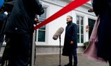 Caspar Veldkamp (NSC), minister van Buitenlandse Zaken, voorafgaand aan de wekelijkse ministerraad in het Catshuis.