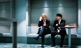 PVV-fractievoorzitter Geert Wilders en -Kamerlid Leon de Jong tijdens de eerste dag van de Algemene Politieke Beschouwingen.