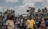 Zuid-Afrikaanse militaire voertuigen nabij Sake, in het oosten van de Democratische Republiek Congo. 