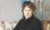 Berthe Morisot, detail van Portrait de Mme E.[dma] P.[ontillon] (1871)