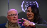 ‘Emilia Perez’-regisseur Jacques Audiard en ster Karla Sofía Gascón.  Foto AFP/Raul Arboleda 