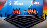 AfD-leider Alice Weidel zaterdag tijdens het congres van haar partij. Foto Jens Schlueter/AFP 