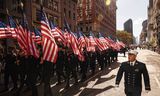 Vlagvertoon tijdens een militaire parade ter ere van Veteranendag, eerder deze maand, in New York.