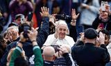 Paus Franciscus vorige week op het Sint-Pietersplein in Rome.