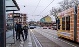 Tramhalte Plein ’40-’45 in het Amsterdamse stadsdeel Nieuw-West,  waar op 11 november rellen uitbraken. 