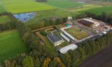 Een drinkwaterbassin in de buurt van het dorp Vroomshoop in de provincie Overijssel.