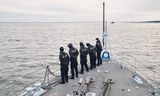 Een marineschip van Estland vaart eerder deze maand in de Oostzee als onderdeel van de intensievere NAVO-patrouilles in de regio na vermoedelijke sabotage van onderzeese kabels. 