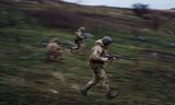 Oekraïense militairen tijdens een training nabij het front in de regio Donetsk op 21 januari. 