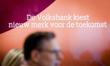 Topman Roland Boekhout tijdens een informeel persmoment van de Volksbank. 