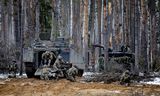 Nederlandse militairen tijdens een oefening in Litouwen. De militairen zijn deel van de Enhanced Forward Presence van de NAVO.