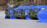 Leopard-tanks staan klaar in het Duitse Klietz voor levering aan Oekraïne, februari 2024. 