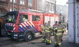 De brandweer aan het werk in de binnenstad van Arnhem. 