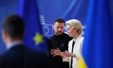 Ursula von der Leyen, voorzitter van de Europese Commissie, sprak donderdag in Brussel met de Oekraïense president Volodymyr Zelensky.  