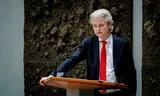 Geert Wilders (PVV) tijdens het debat over geld voor steun aan Oekraïne. 