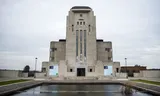 Het gerestaureerde gebouw van Radio Kootwijk op de Veluwe. Bert Hubert wil onder de noemer ‘Cloud Kootwijk’ een Nederlandse cloud bouwen.