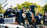 Demonstranten raakten vorige maand slaags met de politie bij een basis van de VS op Okinawa.