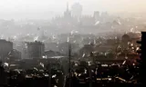 Smog in de Italiaanse stad Milaan. De luchtvervuiling in de Povlakte is berucht.