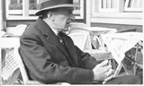J.H.F. Grönloh op het terras van het Noord-Zuid Hollandsch Koffiehuis in Amsterdam, op 23 september 1941 