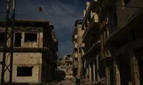 Zwaar gebombardeerde gebouwen in de stad Homs in Syrië, 9 januari 2025.