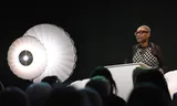 Koyo Kouoh bij een lezing ‘Build Your Art World 2024’ bij Christie’s in Londen dit jaar 
