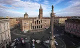 De Santa Maria Maggiore basiliek in Rome, waar paus Franciscus zaterdag zal worden begraven. Foto Andreea Alexandru/AP 