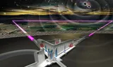 Getekende impressie van de Einstein Telescope in de bodem van het grensgebied tussen Zuid-Limburg, België en Duitsland.