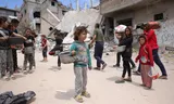 Het Palestijnse vluchtelingenkamp Jabalia in de Gazastrook, eind vorige week. 