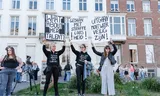 Ruim duizend studenten protesteerden donderdagavond in Leuven naar aanleiding van een verkrachtingszaak. Een student werd wel veroordeeld, maar kreeg geen straf.  Foto Jef van den Bossche 
