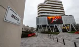 Het hoofdkantoor van DPG Media in Antwerpen.Foto JONAS ROOSENS/ANP 