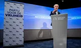 PVV-leider Geert Wilders kondigt maandag nieuwe asielmaatregelen aan tijdens een persconferentie in Nieuwspoort. Foto Bart Maat