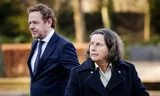 Minister Van Weel (Justitie) en minister Faber (Asiel) vrijdag voorafgaand aan de wekelijkse ministerraad. 