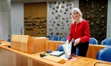 Mona Keijzer, minister van Volkshuisvesting en Ruimtelijke Ordening, voorafgaand het debat over de begroting. 