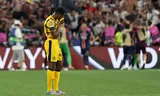 Denzel Dumfries tijdens de finale.