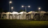 Tenten voor het aanmeldcentrum in Ter Apel in 2022.