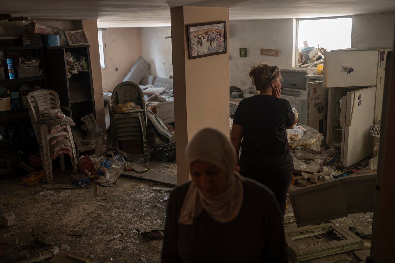 In getroffen Palestijns dorp Tamra zijn geen publieke schuilkelders. ‘Als er hier een raket inslaat, is het in Gods handen’